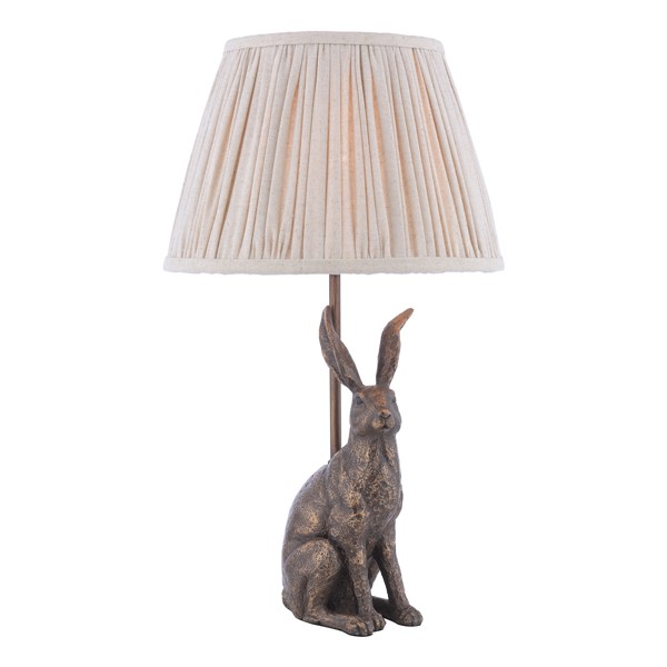 (image for) Laura Ashley Hare Table Lamp Antique Bronze With Shade